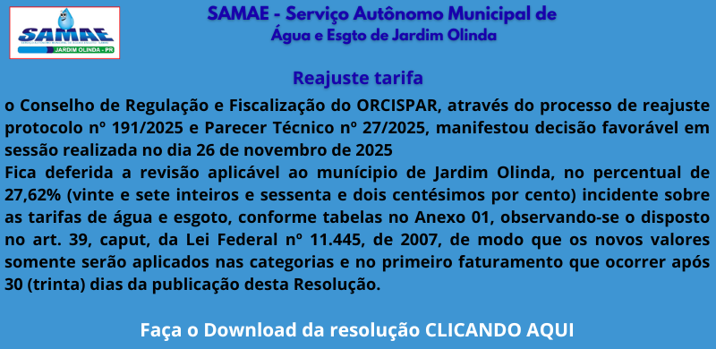 Reajuste de tarífas